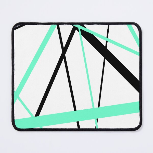Item preview, Cool Mint-Green Diagonal Lines Black Accents designed and sold by taiche.