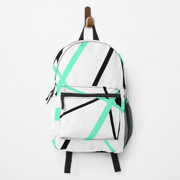 Item preview, Cool Mint-Green Diagonal Lines Black Accents designed and sold by taiche.