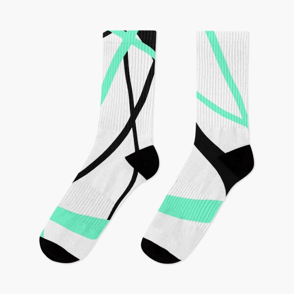 Item preview, Cool Mint-Green Diagonal Lines Black Accents designed and sold by taiche.
