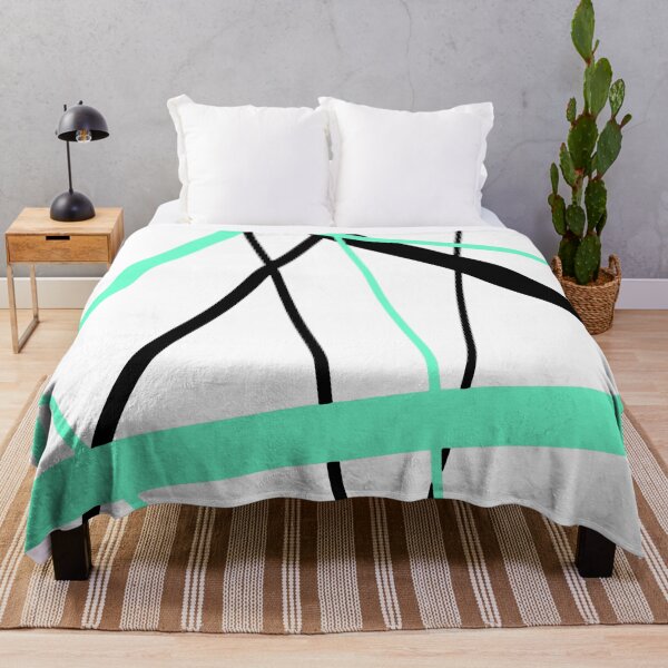 Item preview, Cool Mint-Green Diagonal Lines Black Accents designed and sold by taiche.