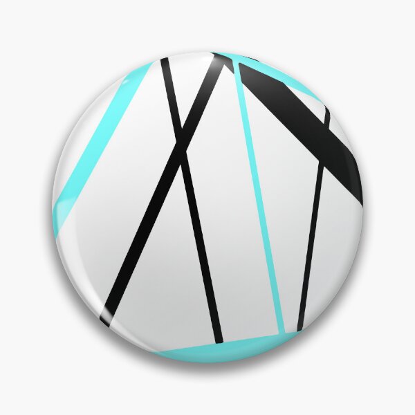 Item preview, Cool Aqua-Green Diagonal Lines Black Accents designed and sold by taiche.