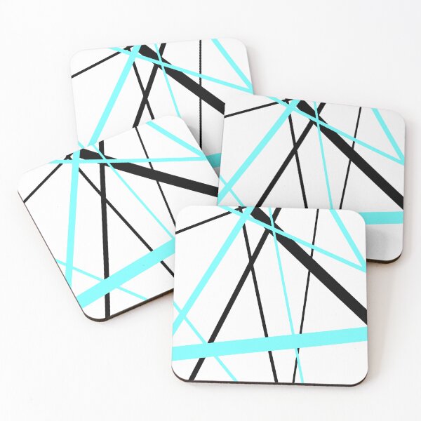 Item preview, Cool Aqua-Green Diagonal Lines Black Accents designed and sold by taiche.