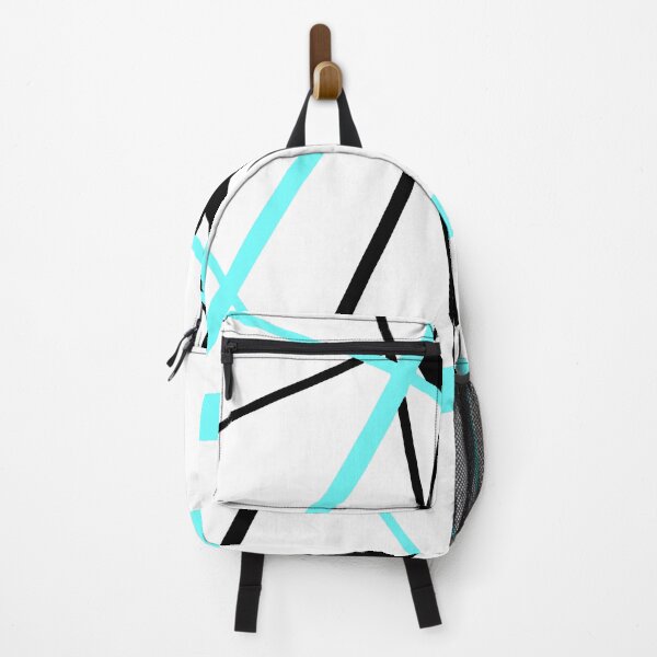 Item preview, Cool Aqua-Green Diagonal Lines Black Accents designed and sold by taiche.