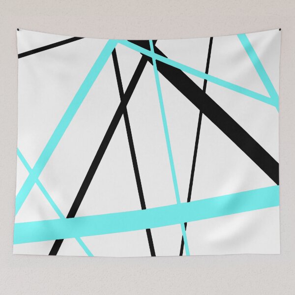 Item preview, Cool Aqua-Green Diagonal Lines Black Accents designed and sold by taiche.