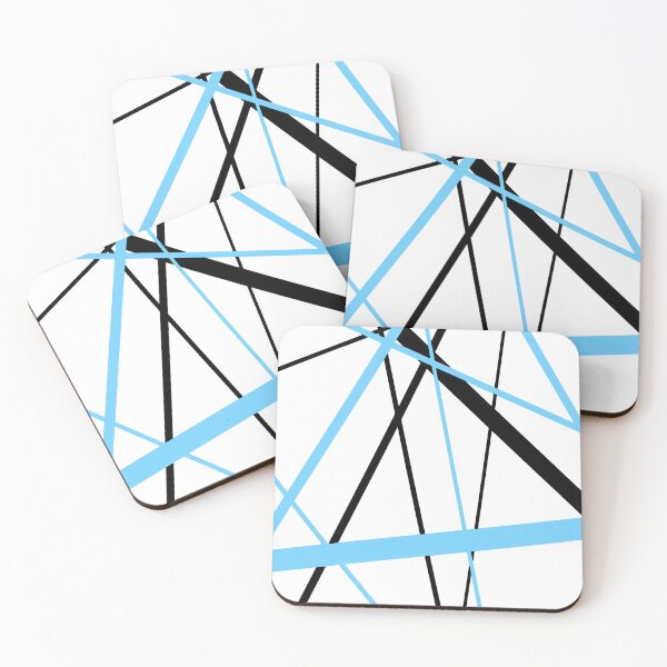 Item preview, Cool Icy-Blue Diagonal Lines Black Accents designed and sold by taiche.