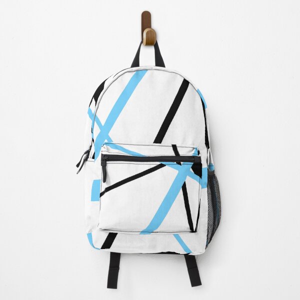 Item preview, Cool Icy-Blue Diagonal Lines Black Accents designed and sold by taiche.