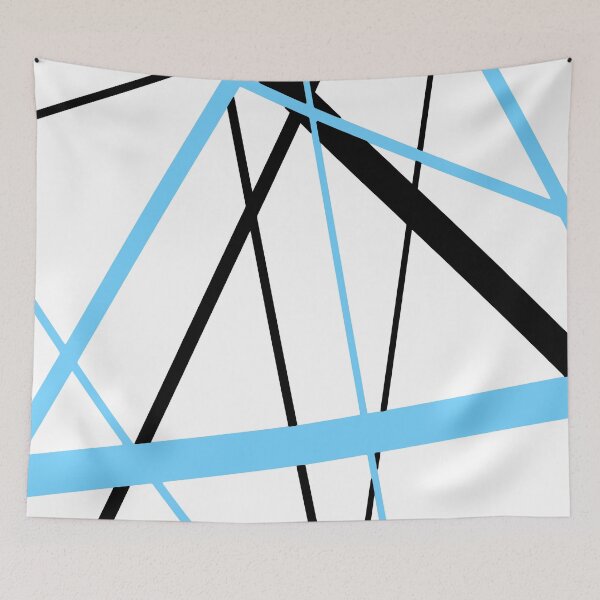 Item preview, Cool Icy-Blue Diagonal Lines Black Accents designed and sold by taiche.