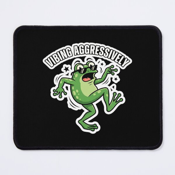 Item preview, Funny Vibing Aggressively Frog With Sunglasses designed and sold by Owcomm.