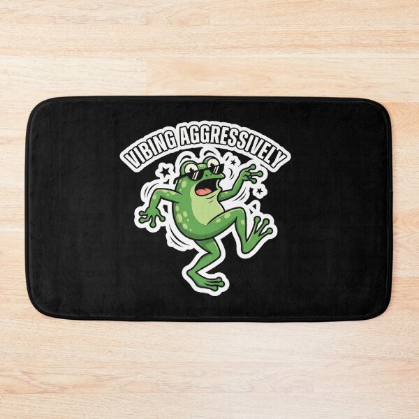 Item preview, Funny Vibing Aggressively Frog With Sunglasses designed and sold by Owcomm.
