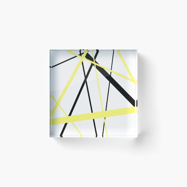 Item preview, Cool Pale Yellow Diagonal Lines Black Accents designed and sold by taiche.