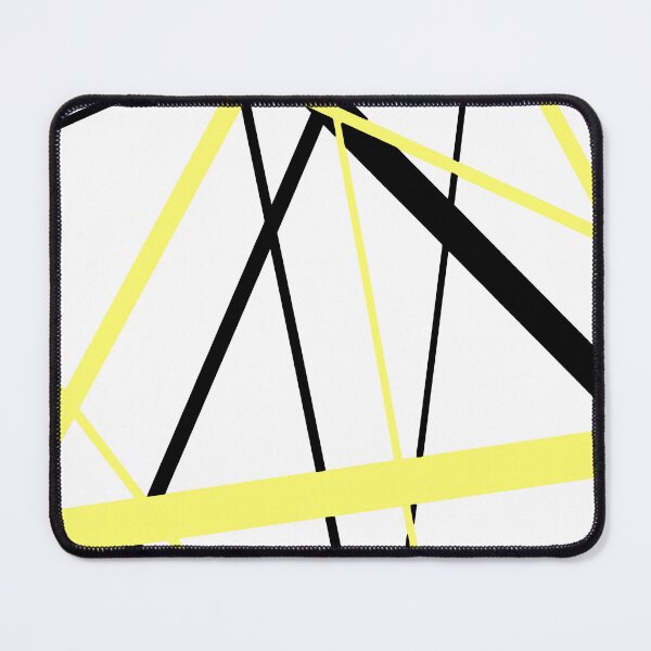 Item preview, Cool Pale Yellow Diagonal Lines Black Accents designed and sold by taiche.