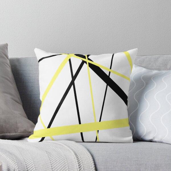 Item preview, Cool Pale Yellow Diagonal Lines Black Accents designed and sold by taiche.