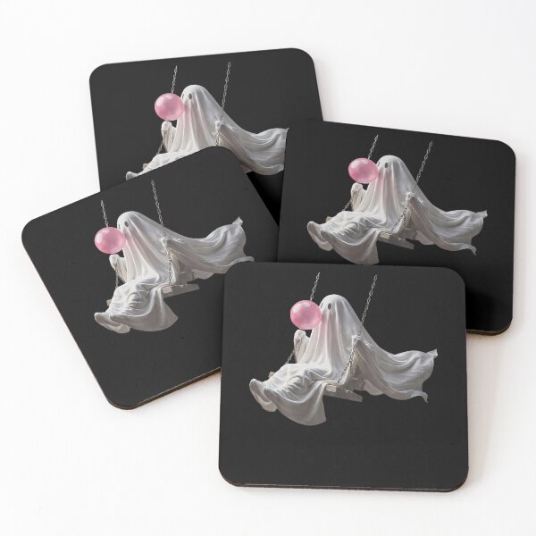 Item preview, Cute Ghost On Swing Funny Halloween Ghost Bubble Gum designed and sold by Apparel-Vortex.