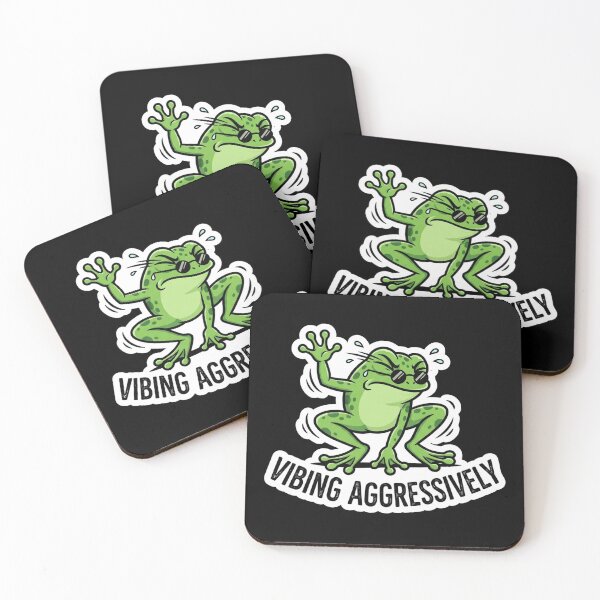 Artikelvorschau, Cooler Frosch, der mit Sonnenbrille aggressiv vibt entworfen und verkauft von Owcomm.