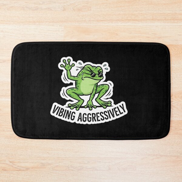 Item preview, Cool Frog Vibing Aggressively With Sunglasses designed and sold by Owcomm.