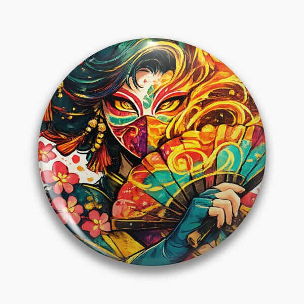 Item preview, Fiery Geisha Kunoichi - Japanese Folding Fan Samurai   designed and sold by Jaideep Walia.