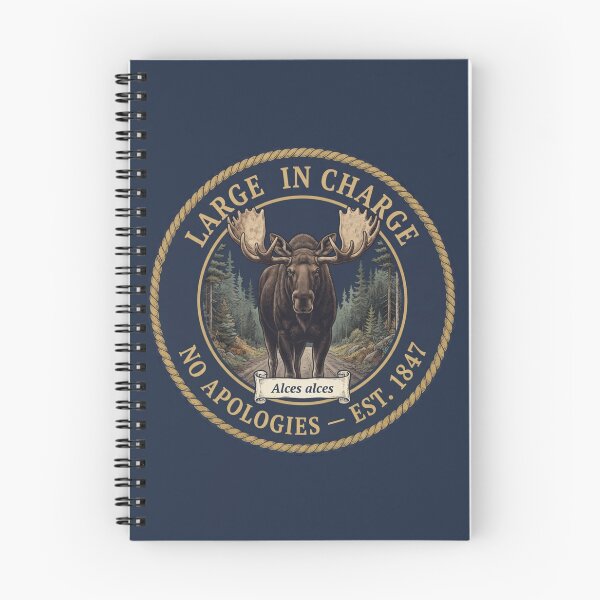Item preview, Large in Charge No Apologies Moose Club Humor Badge designed and sold by CalmCapy Co.