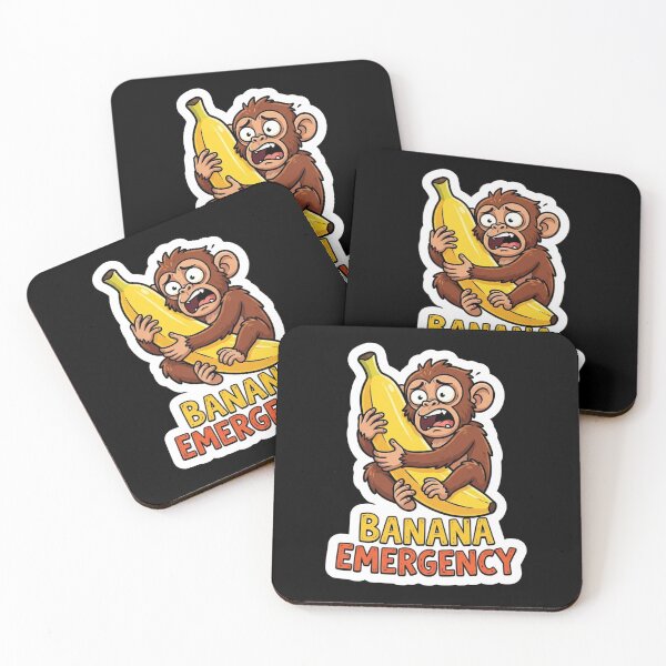 Item preview, Funny Panic Monkey Holding Giant Banana Emergency designed and sold by Owcomm.