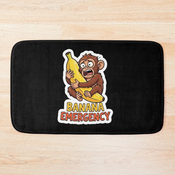 Item preview, Funny Panic Monkey Holding Giant Banana Emergency designed and sold by Owcomm.