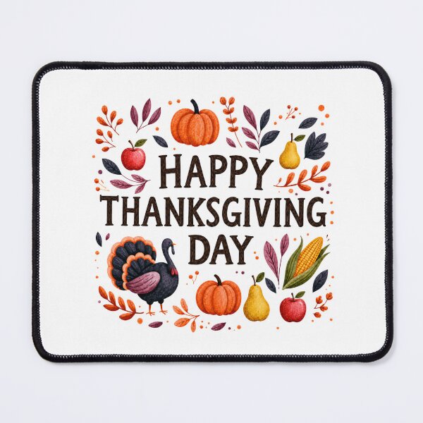 Item preview, Happy Thanksgiving Day Cute Turkey & Pumpkin Watercolor Illustration | Cozy Autumn Fall Harvest Design designed and sold by Ramona-Gliga.