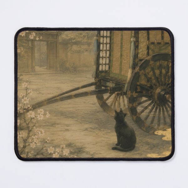 Item preview, Moonlit Heian Cat and the Ox Carriage designed and sold by YamatoCatStudio.