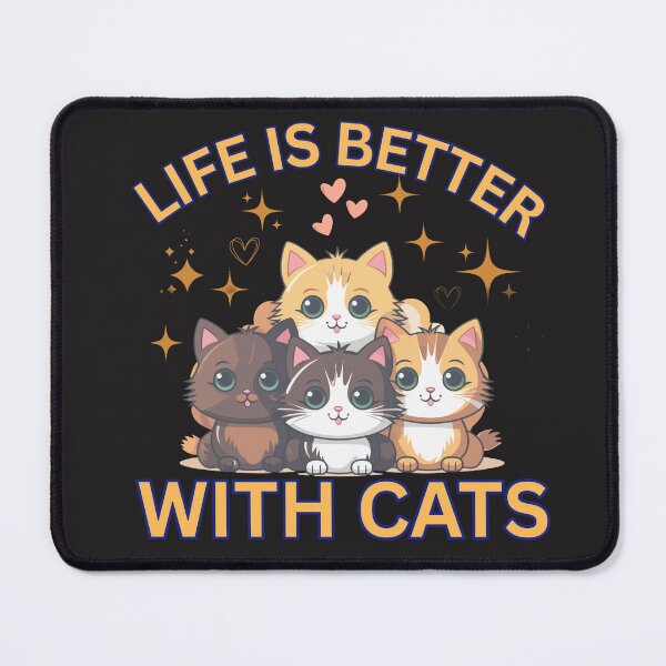 Item preview, Life Is Better With Cats - Cute Cartoon Kittens Graphic designed and sold by SeJaa.