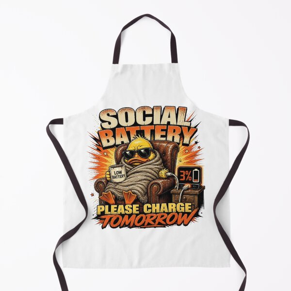 Item preview, Social Battery Please Charge Tomorrow Funny Introvert Duck designed and sold by Cavalier-org.