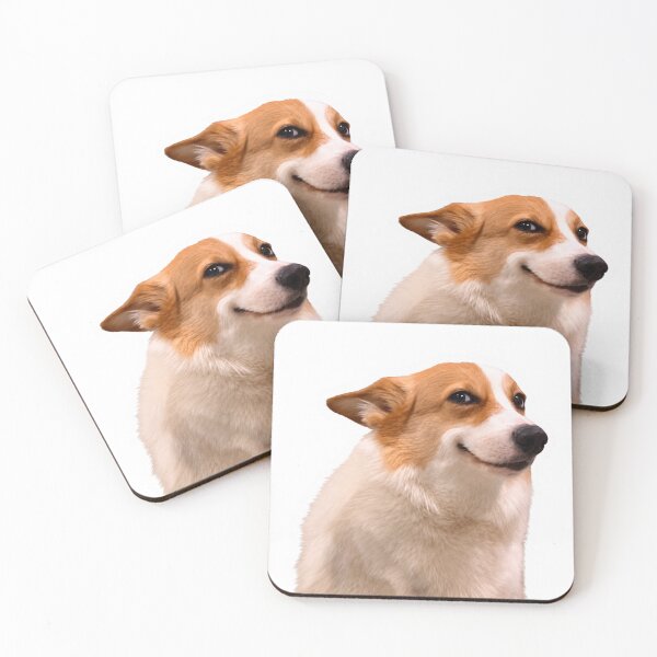 Item preview, Smirking Corgi Funny Dog Meme designed and sold by thesmokeydogs.