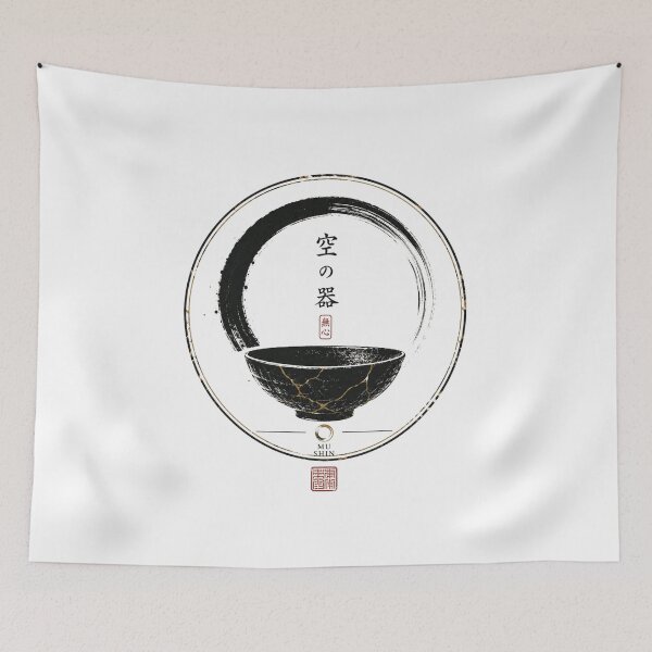 Item preview, Empty Bowl Void Seal – Japanese Zen Bowl Wabi Sabi Design designed and sold by OblivionRise.