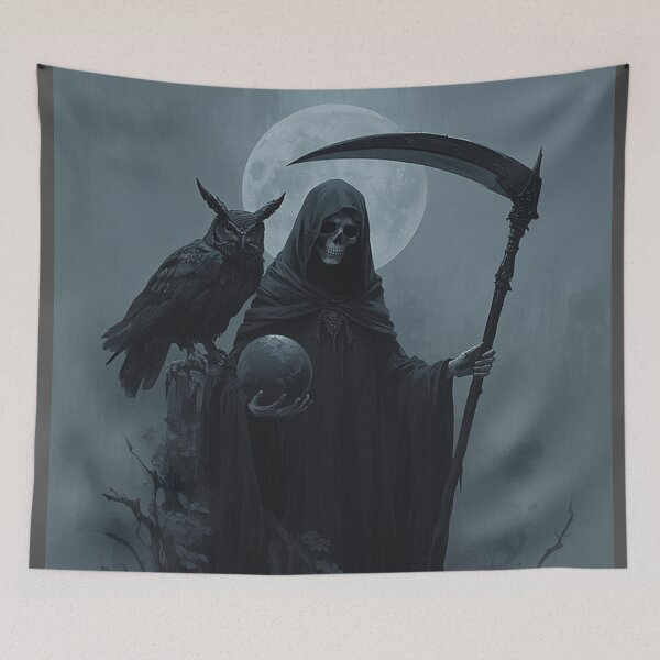 Item preview, Santa Muerte  - Holy Death black designed and sold by Wild Raven Tarot.