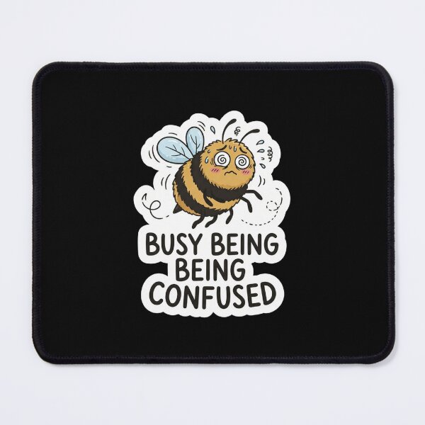 Item preview, Busy Being Confused Funny Bee Cartoon designed and sold by Owcomm.