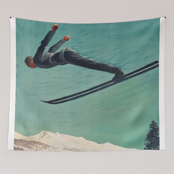 Item preview, Vintage Ski Jumper Alpine Mountain Winter designed and sold by stefandaug.