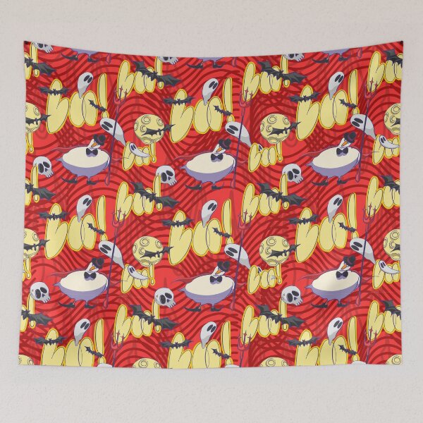 Item preview, Vampire Duck and Devil Pitchfork Halloween Seamless Pattern designed and sold by zanaxxer.