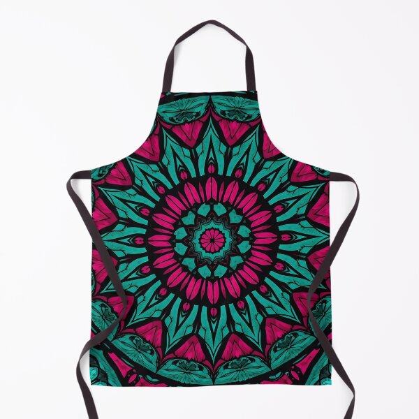 Item preview, Magenta Teal Stained Glass Mandala | Bohemian Geometric Pattern designed and sold by GrinGalore.