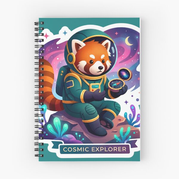 Item preview, Cosmic Explorer Red Panda Astronaut Sticker | Cute Galaxy Space Animal Cartoon designed and sold by Bhaskar Digital Art.