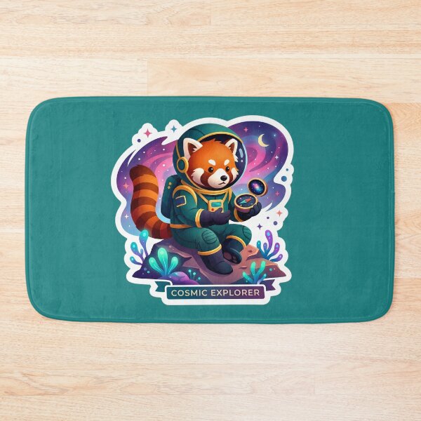 Item preview, Cosmic Explorer Red Panda Astronaut Sticker | Cute Galaxy Space Animal Cartoon designed and sold by Bhaskar Digital Art.