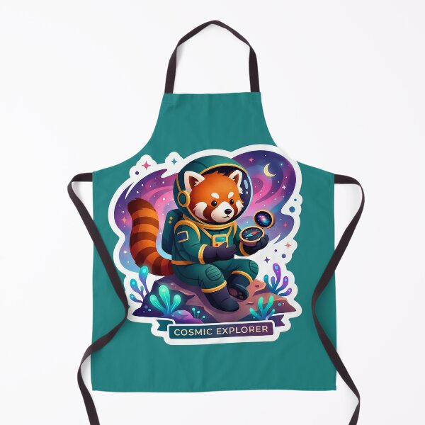 Item preview, Cosmic Explorer Red Panda Astronaut Sticker | Cute Galaxy Space Animal Cartoon designed and sold by Bhaskar Digital Art.