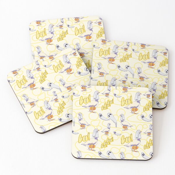 Item preview, Spooky Sheet Ghost Duck Halloween Seamless Pattern designed and sold by zanaxxer.