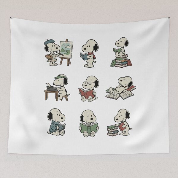 Item preview, Snoopy Book Lover Cute Cartoon Dog Reading  designed and sold by DamianRoy88.