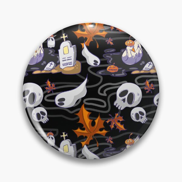 Item preview, Dark Gothic Halloween Cemetery Duck Seamless Pattern designed and sold by zanaxxer.