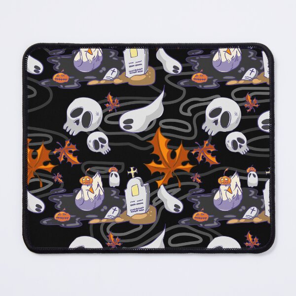 Item preview, Dark Gothic Halloween Cemetery Duck Seamless Pattern designed and sold by zanaxxer.