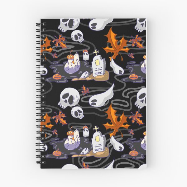 Item preview, Dark Gothic Halloween Cemetery Duck Seamless Pattern designed and sold by zanaxxer.