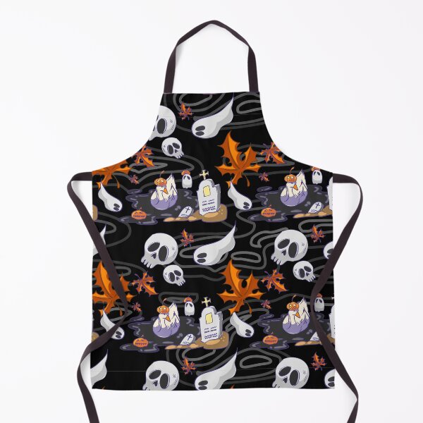 Item preview, Dark Gothic Halloween Cemetery Duck Seamless Pattern designed and sold by zanaxxer.