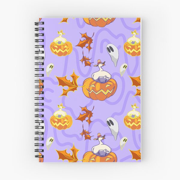 Item preview, Cute Halloween Duck and Jack-O-Lantern Seamless Pattern designed and sold by zanaxxer.