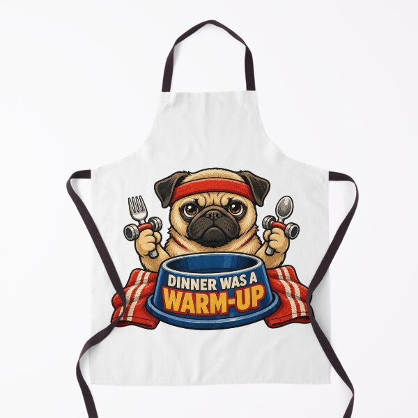 Item preview, Funny Food Obsessed Pug Workout Humor designed and sold by Gentlestate.
