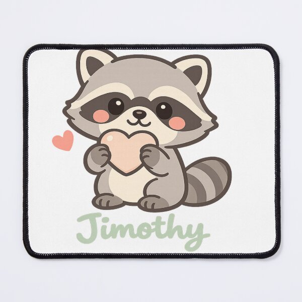 Item preview, Jimothy Cute Minimal Raccoon Holding Heart Design designed and sold by EdgeSphere.