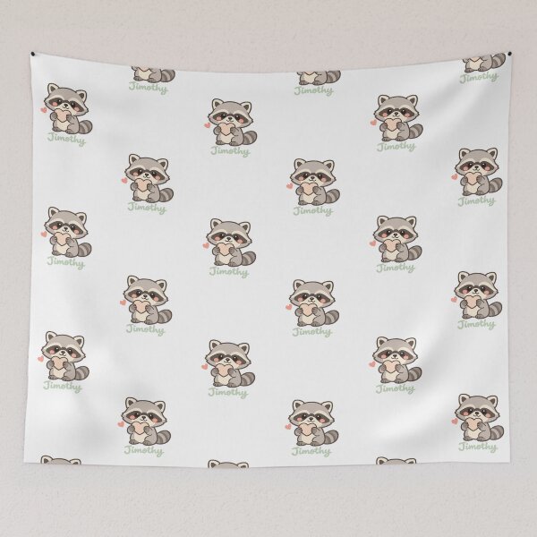 Item preview, Jimothy Cute Minimal Raccoon Holding Heart Design designed and sold by EdgeSphere.