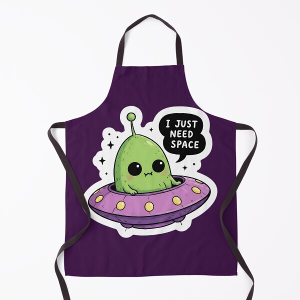 Item preview, UFO Funny Inappropriate I Just Need Space Cute Alien Sticker | Funny Kawaii UFO Cartoon Design designed and sold by Bhaskar Digital Art.