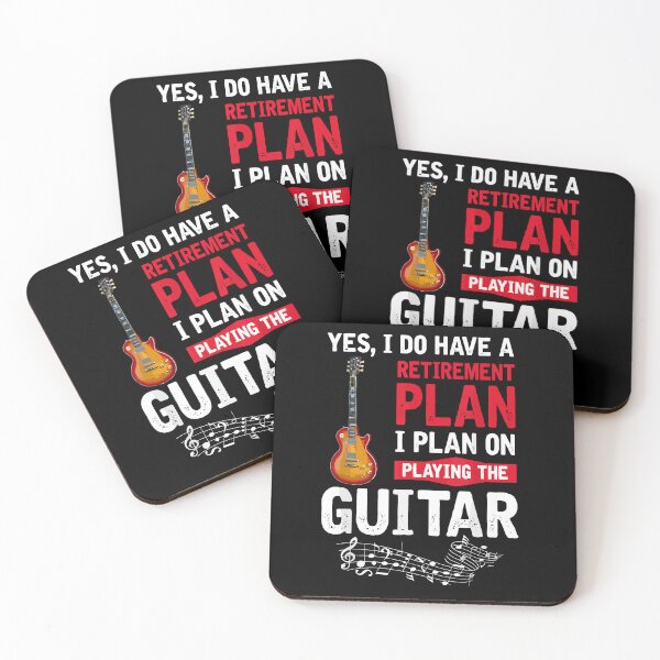 Item preview, Yes I Do Have A Retirement Plan I Plan On Playing The Guitar - Funny Musician Art designed and sold by BendyBeasts.