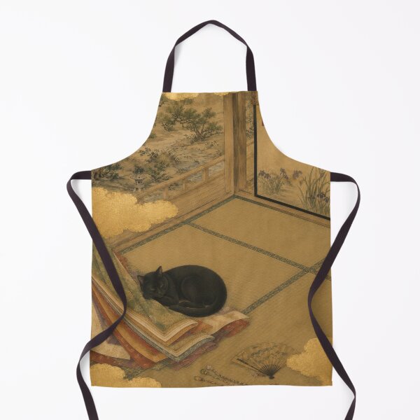 Item preview, Heian Cat Resting Beside the Twelve-Layered Robe designed and sold by YamatoCatStudio.